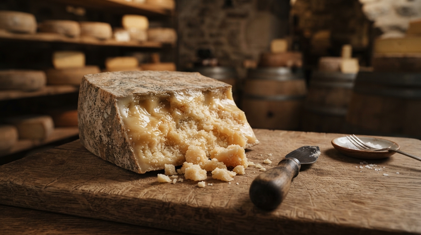 Editorial illustration for Proteolysis and Lipolysis: The Two Biochemical Engines Behind Artisanal Cheese Flavor and Texture